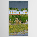 Prince and Ladies in a Garden  Nidha Mal Indian Tablecloth Gallery Image 2