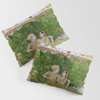 Prince and Ladies in a Garden  Nidha Mal Indian Pillow Sham Gallery Image 3