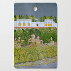 Prince and Ladies in a Garden  Nidha Mal Indian Cutting Board Gallery Image 1