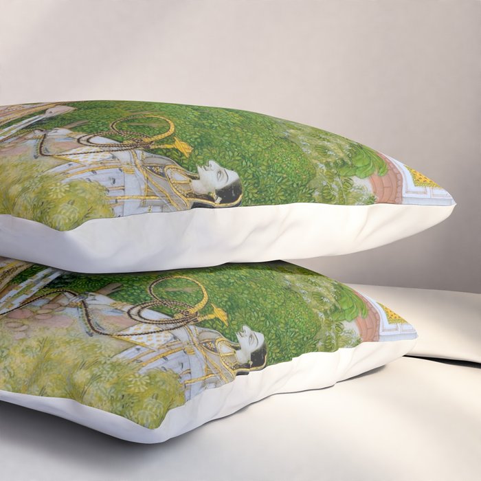 Prince and Ladies in a Garden  Nidha Mal Indian Pillow Sham Gallery Image 3