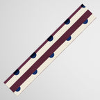 Burgundy Stripes and Navy Dots Modern Pattern Table Runner Gallery Image 3