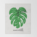 Monstera Throw Blanket Gallery Image 2