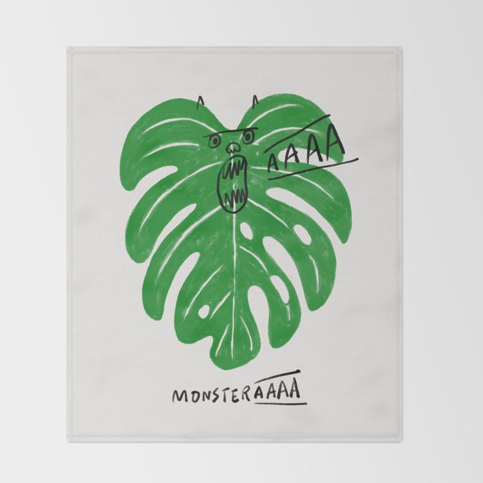 Monstera Throw Blanket Gallery Image 2