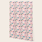 Retro hand drawn coffee tea cup pattern Wallpaper Gallery Image 2