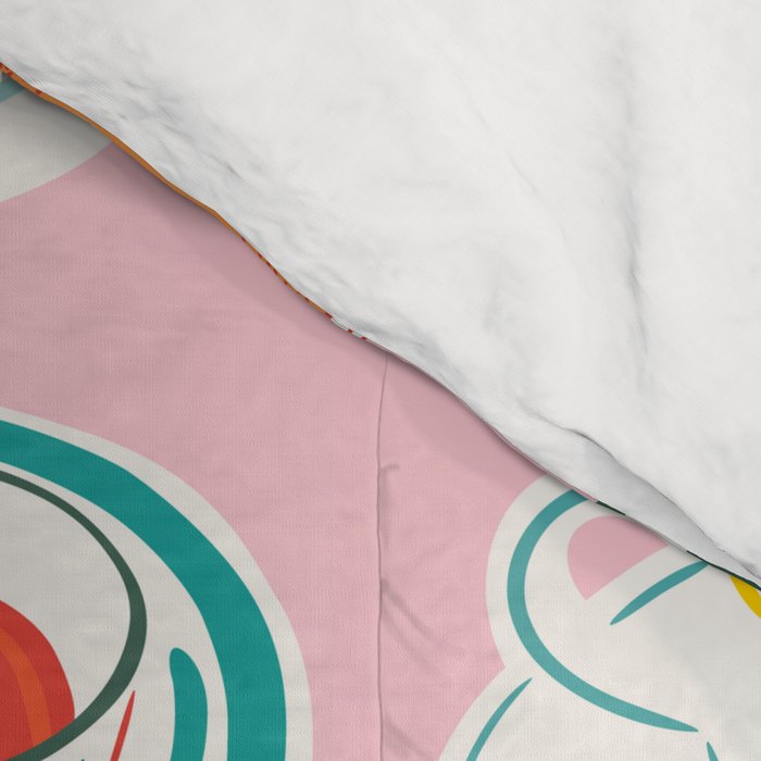 Retro hand drawn coffee tea cup pattern Comforter Gallery Image 4