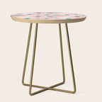 Retro hand drawn coffee tea cup pattern Side Table Gallery Image 1