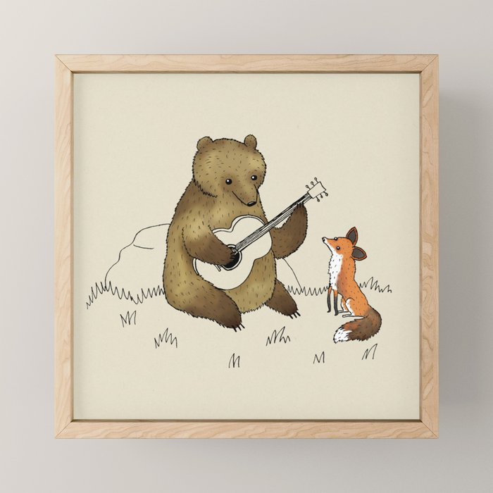 Bear & Fox Mini Art Print Gallery Image 1