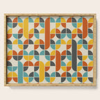 1970s Colors Mid Century Modern Geometric Pattern  Serving Tray Gallery Image 1