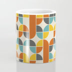 1970s Colors Mid Century Modern Geometric Pattern  Coffee Mug Gallery Image 4