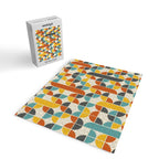 1970s Colors Mid Century Modern Geometric Pattern  Jigsaw Puzzle Gallery Image 2