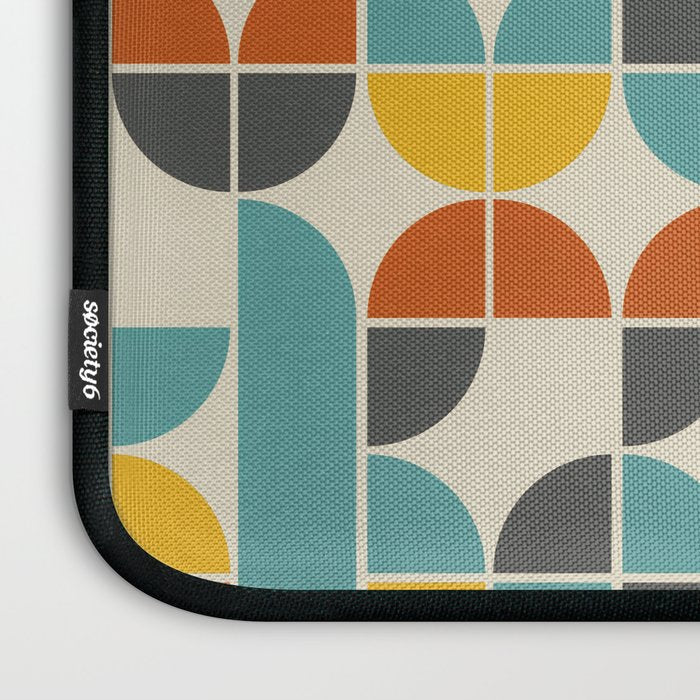 1970s Colors Mid Century Modern Geometric Pattern  Laptop Sleeve Gallery Image 3