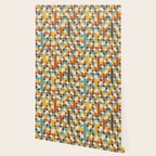 1970s Colors Mid Century Modern Geometric Pattern  Wallpaper Gallery Image 2