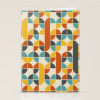 1970s Colors Mid Century Modern Geometric Pattern  Stationery Card Gallery Image 2