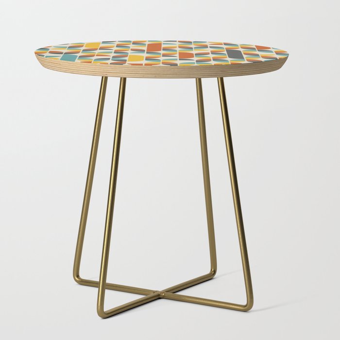 1970s Colors Mid Century Modern Geometric Pattern  Side Table Gallery Image 1