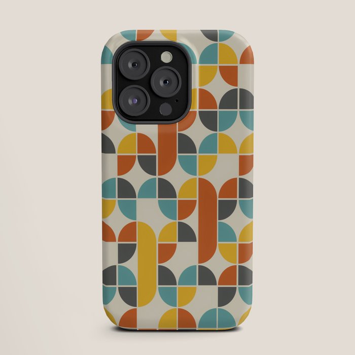 1970s Colors Mid Century Modern Geometric Pattern  iPhone Case Gallery Image 19