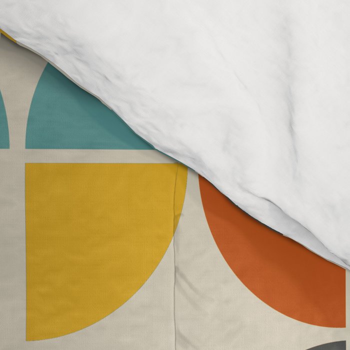 1970s Colors Mid Century Modern Geometric Pattern  Comforter Gallery Image 4