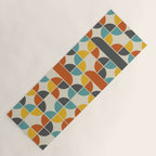 1970s Colors Mid Century Modern Geometric Pattern  Yoga Mat Gallery Image 1
