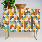 1970s Colors Mid Century Modern Geometric Pattern  Credenza Gallery Image 1