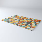1970s Colors Mid Century Modern Geometric Pattern  Rug Gallery Image 3