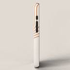 Mid Century Modern Geometric 162 Sun Rainbow abstract in Navy Blue Orange iPhone Case Gallery Image 2