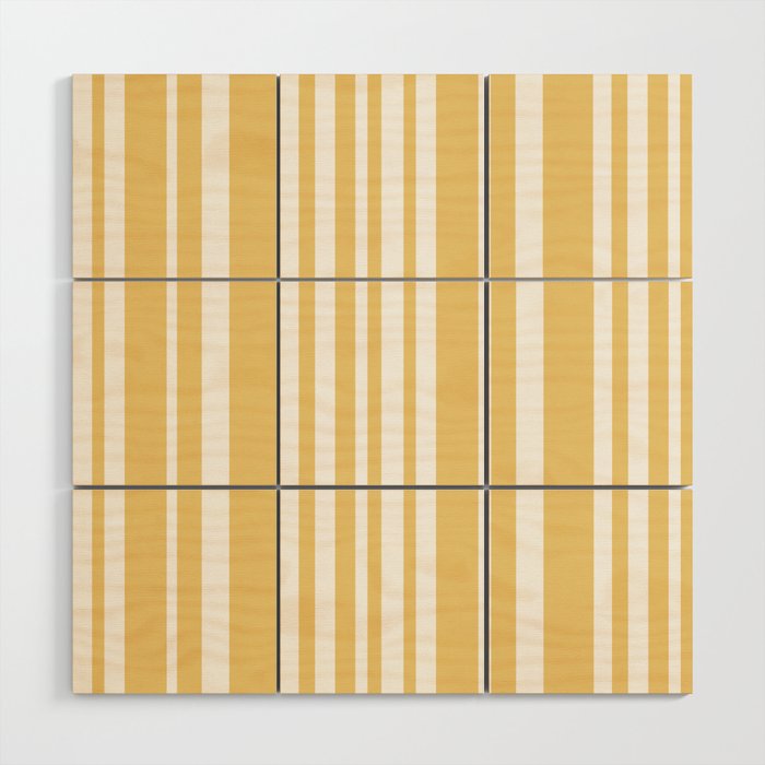 Classic Stripes XLIV - Pastel Yellow Wood Wall Art Gallery Image 1
