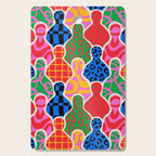 Colorful diverse people crowd collage pattern Cutting Board Gallery Image 1