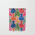 Colorful diverse people crowd collage pattern Wall Hanging Gallery Image 1