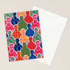 Colorful diverse people crowd collage pattern Stationery Card Gallery Image 2