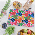 Colorful diverse people crowd collage pattern Cutting Board Gallery Image 2