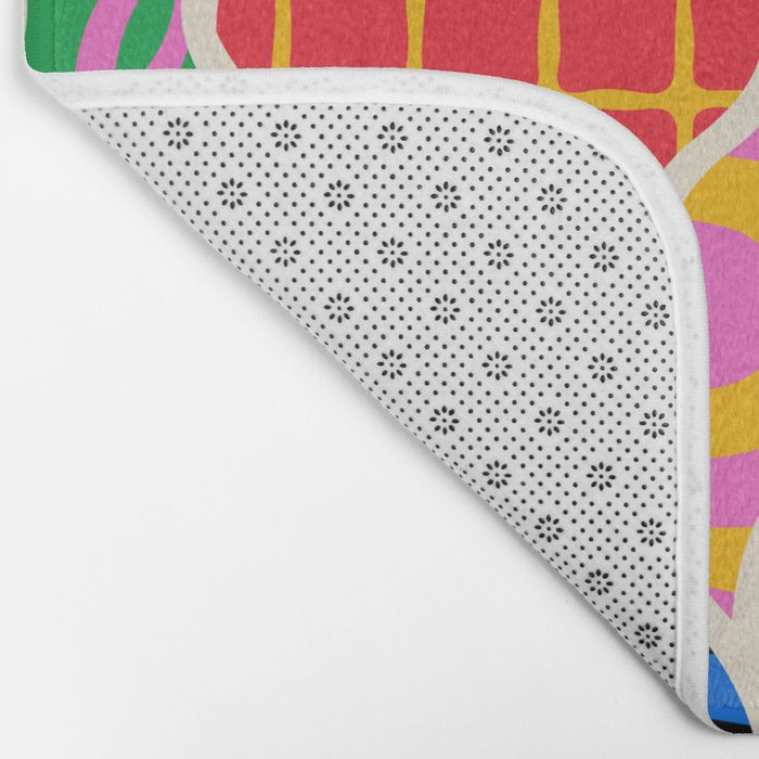 Colorful diverse people crowd collage pattern Bath Mat Gallery Image 2