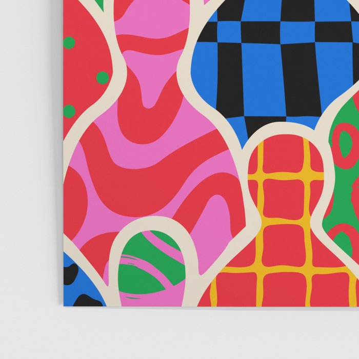 Colorful diverse people crowd collage pattern Poster Gallery Image 3