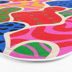 Colorful diverse people crowd collage pattern Bath Mat Gallery Image 3