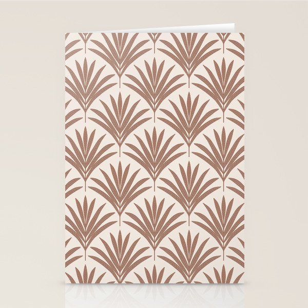 Modern Palm Leaf Pattern - Mocha Stationery Card Gallery Image 2