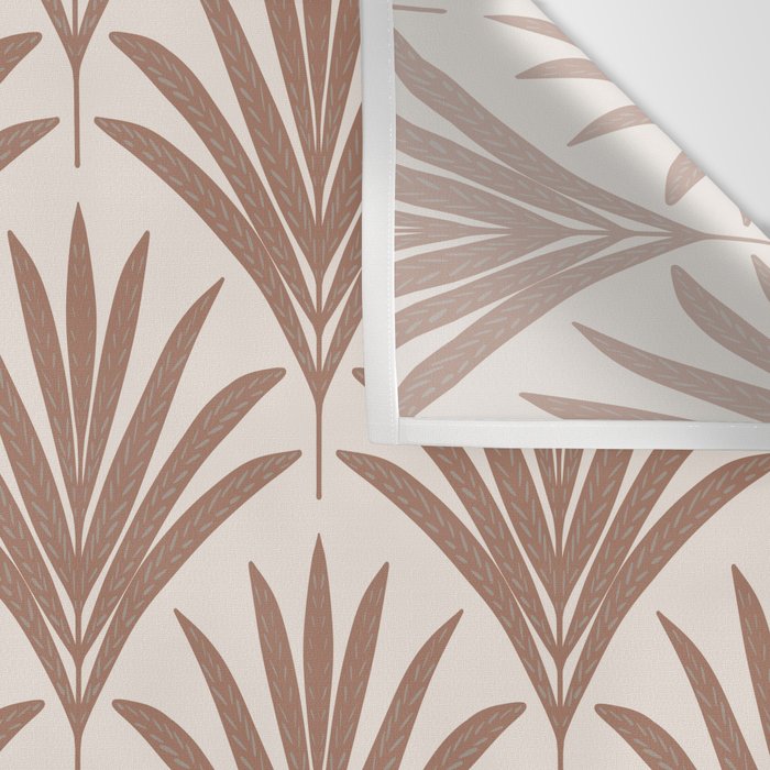 Modern Palm Leaf Pattern - Mocha Wall Tapestry Gallery Image 3