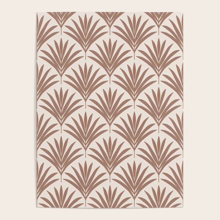 Modern Palm Leaf Pattern - Mocha Poster Gallery Image 4