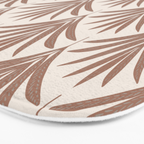 Modern Palm Leaf Pattern - Mocha Bath Mat Gallery Image 3