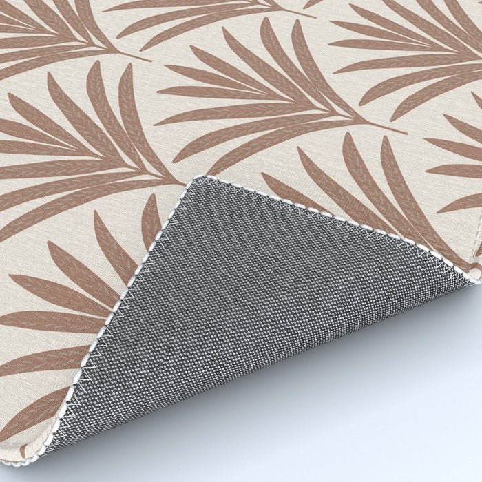 Modern Palm Leaf Pattern - Mocha Rug Gallery Image 4