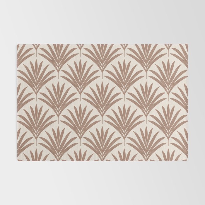 Modern Palm Leaf Pattern - Mocha Rug Gallery Image 2
