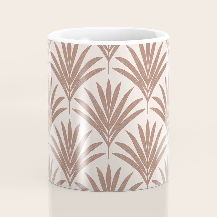 Modern Palm Leaf Pattern - Mocha Coffee Mug Gallery Image 4