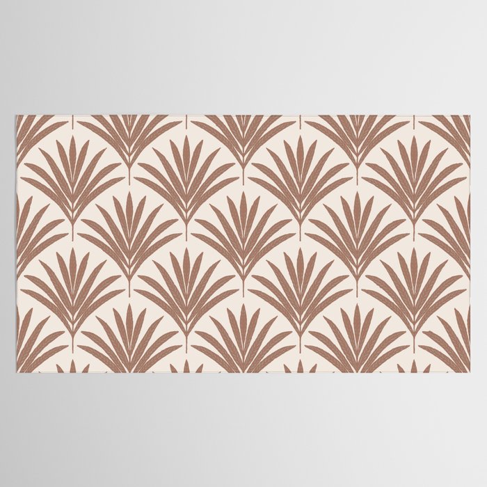 Modern Palm Leaf Pattern - Mocha Tablecloth Gallery Image 2