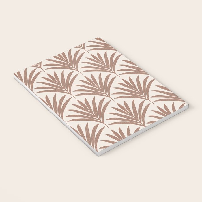 Modern Palm Leaf Pattern - Mocha Notebook Gallery Image 3