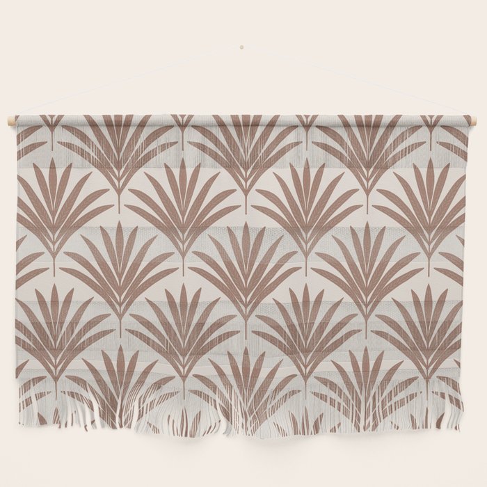 Modern Palm Leaf Pattern - Mocha Wall Hanging Gallery Image 1