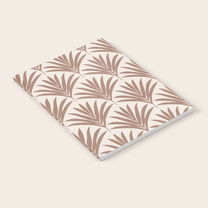 Modern Palm Leaf Pattern - Mocha Notebook Gallery Image 2