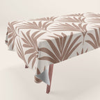 Modern Palm Leaf Pattern - Mocha Tablecloth Gallery Image 1