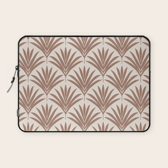 Modern Palm Leaf Pattern - Mocha Laptop Sleeve Gallery Image 1