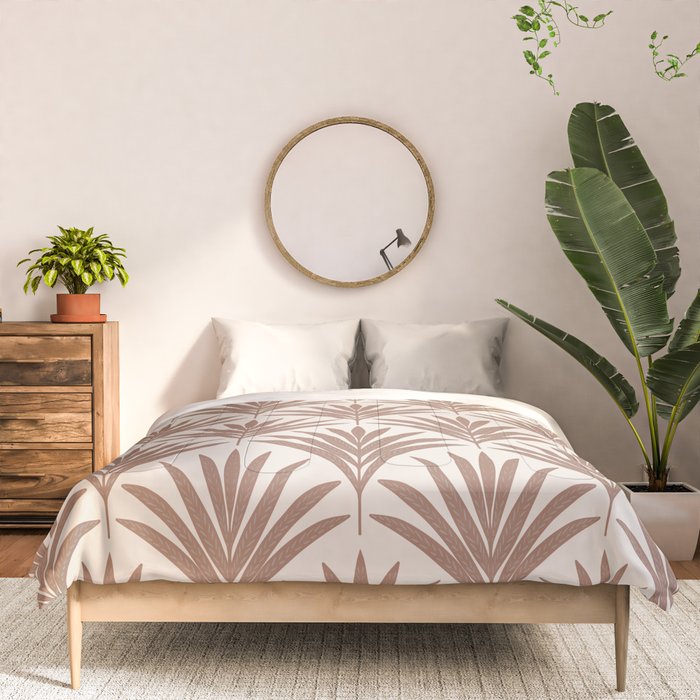 Modern Palm Leaf Pattern - Mocha Comforter Gallery Image 3