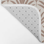 Modern Palm Leaf Pattern - Mocha Bath Mat Gallery Image 2