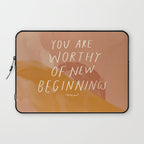 Worthy of New Beginnings  Laptop Sleeve Gallery Image 1