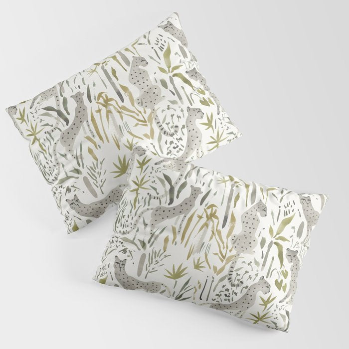 Grey Cheetahs Pillow Sham Gallery Image 1