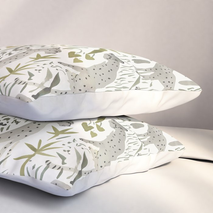 Grey Cheetahs Pillow Sham Gallery Image 3